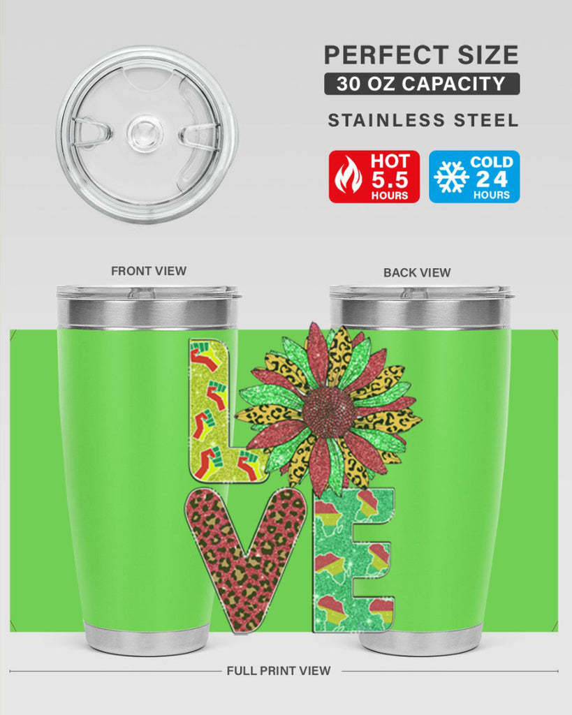 Love Juneteenth Day Fist Sunflower Png 7#- Juneteenth- tumbler