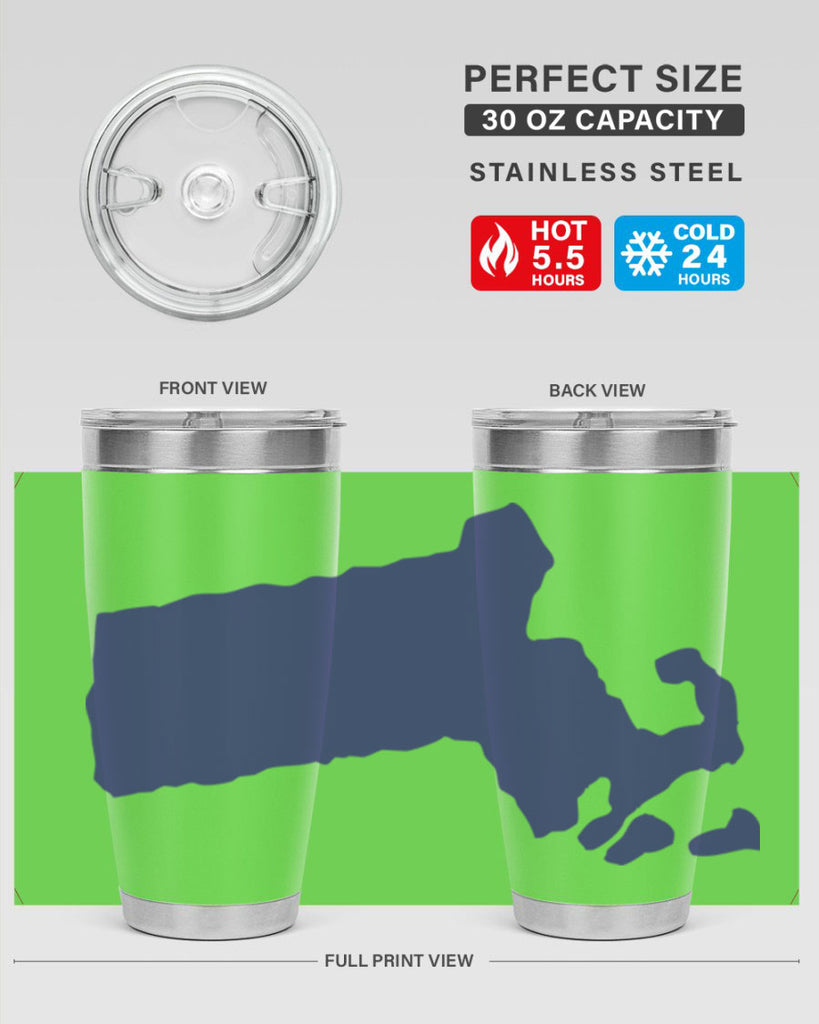 Massachusetts 30#- stateflags- Tumbler