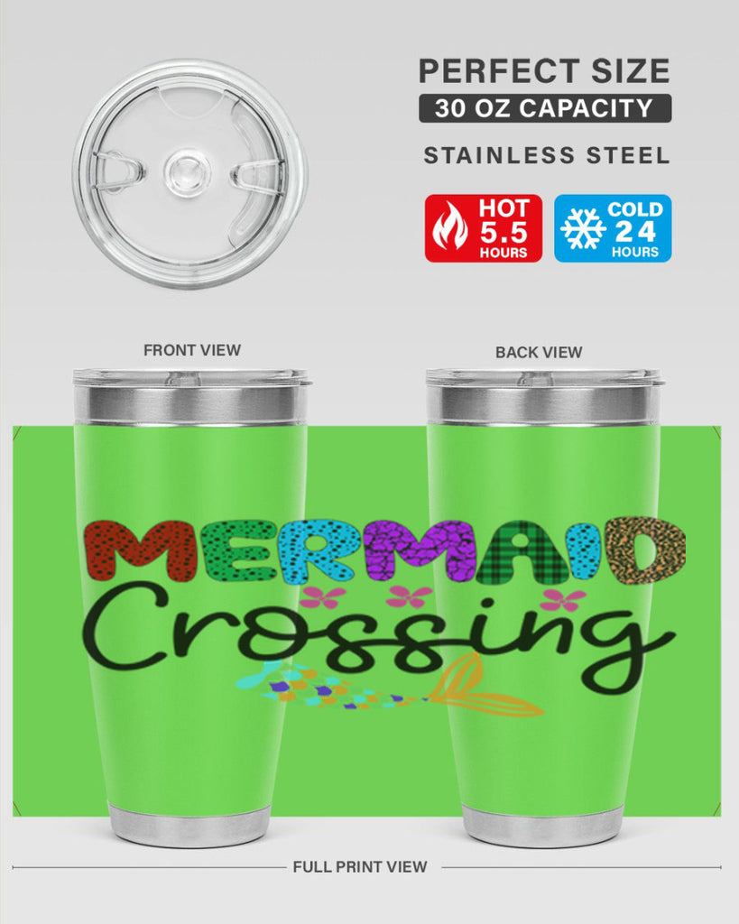 Mermaid Crossing 399#- mermaid- Tumbler