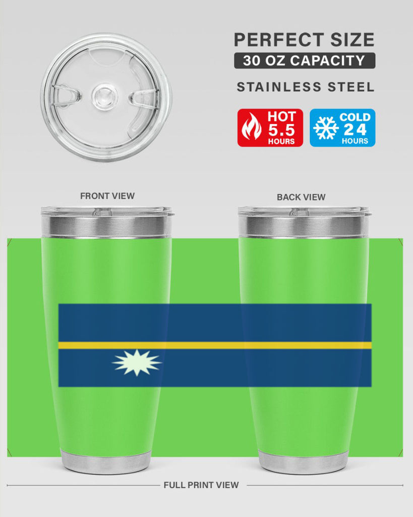 Nauru 77#- world flags- Tumbler