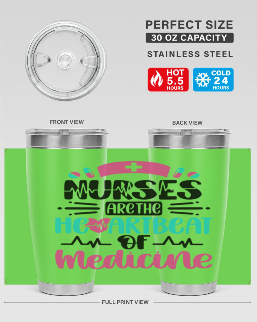 Nurses Are The Heartbeat Style Style 90#- nurse- tumbler