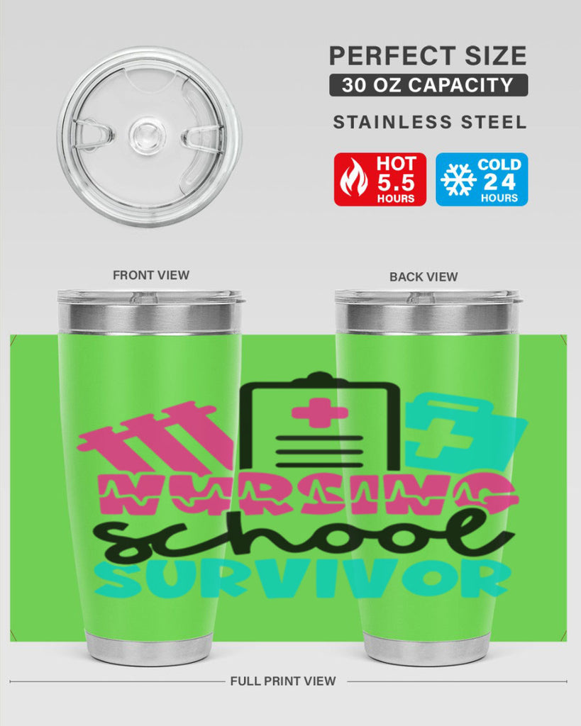 Nursing School Survivor Style Style 62#- nurse- tumbler