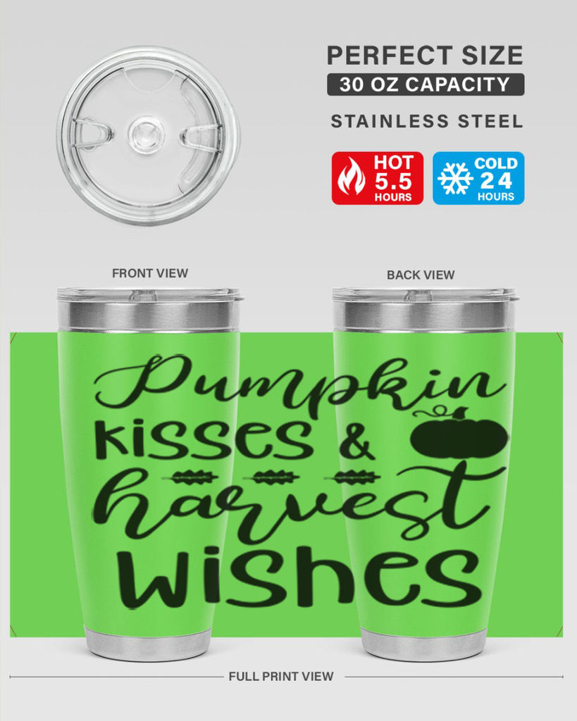 Pumpkin Kisses Harvest Wishes 525#- fall- Tumbler
