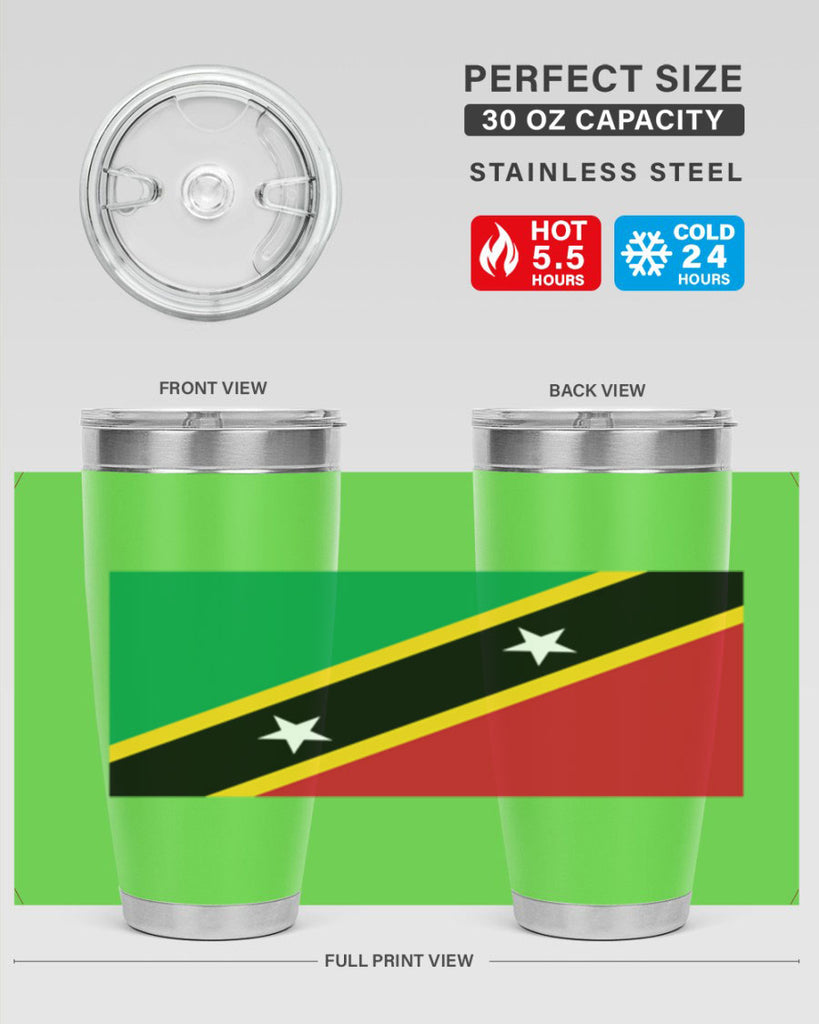 Saint Kitts and Nevis 52#- world flags- Tumbler
