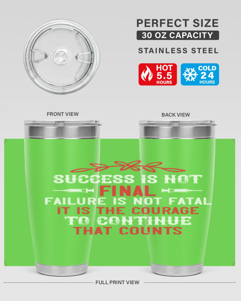 Success is not final Failure is not fatal Style 266#- nurse- tumbler