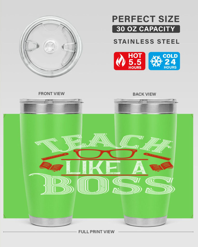 Teach like a boss Style 17#- teacher- tumbler
