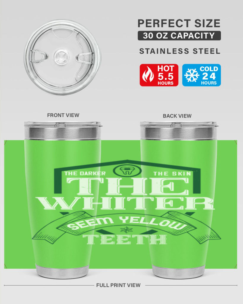 The darker the skin the whiter seem yellow teeth Style 16#- dentist- tumbler