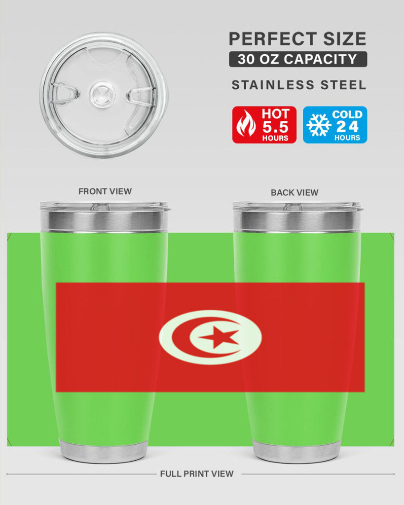 Tunisia 18#- world flags- Tumbler