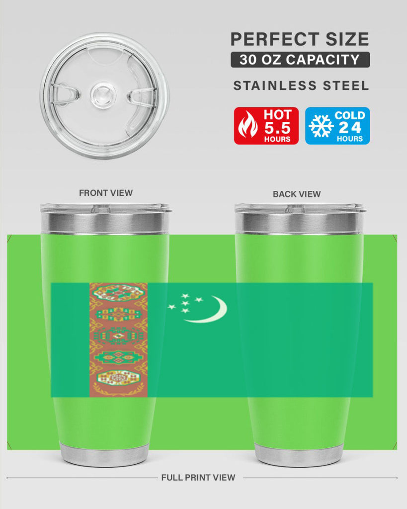 Turkmenistan 16#- world flags- Tumbler