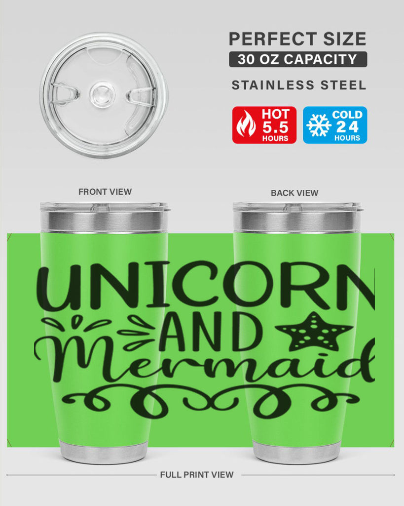 Unicorn And Mermaid 658#- mermaid- Tumbler