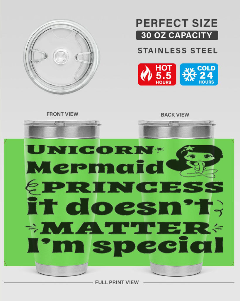 Unicorn Mermaid princess it doesnt 661#- mermaid- Tumbler