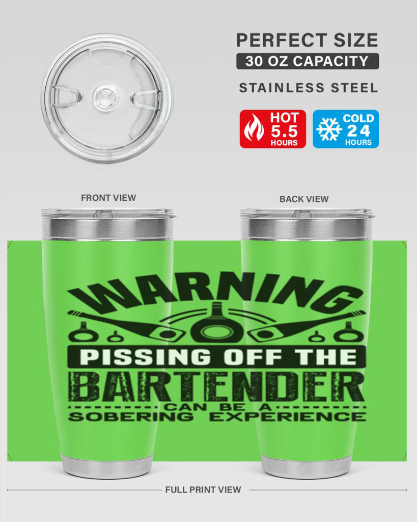 Warning Style 10#- bartender- tumbler
