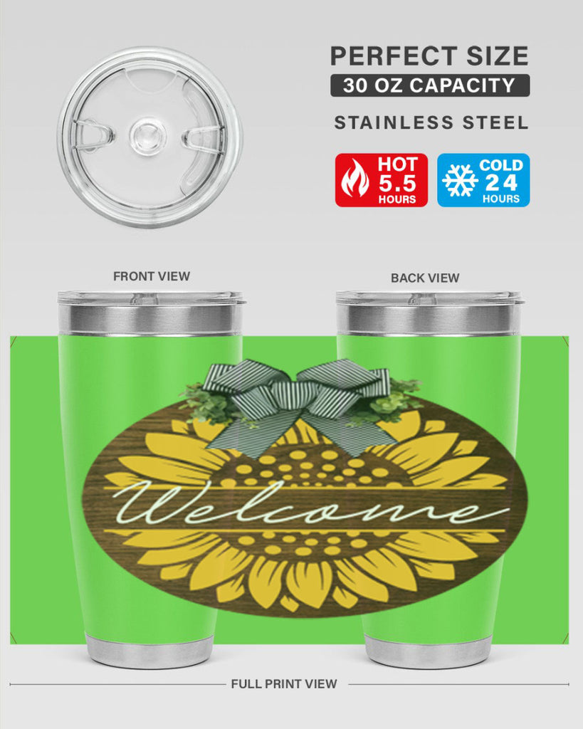 Welcome Sunflower Mockup584#- spring- Tumbler