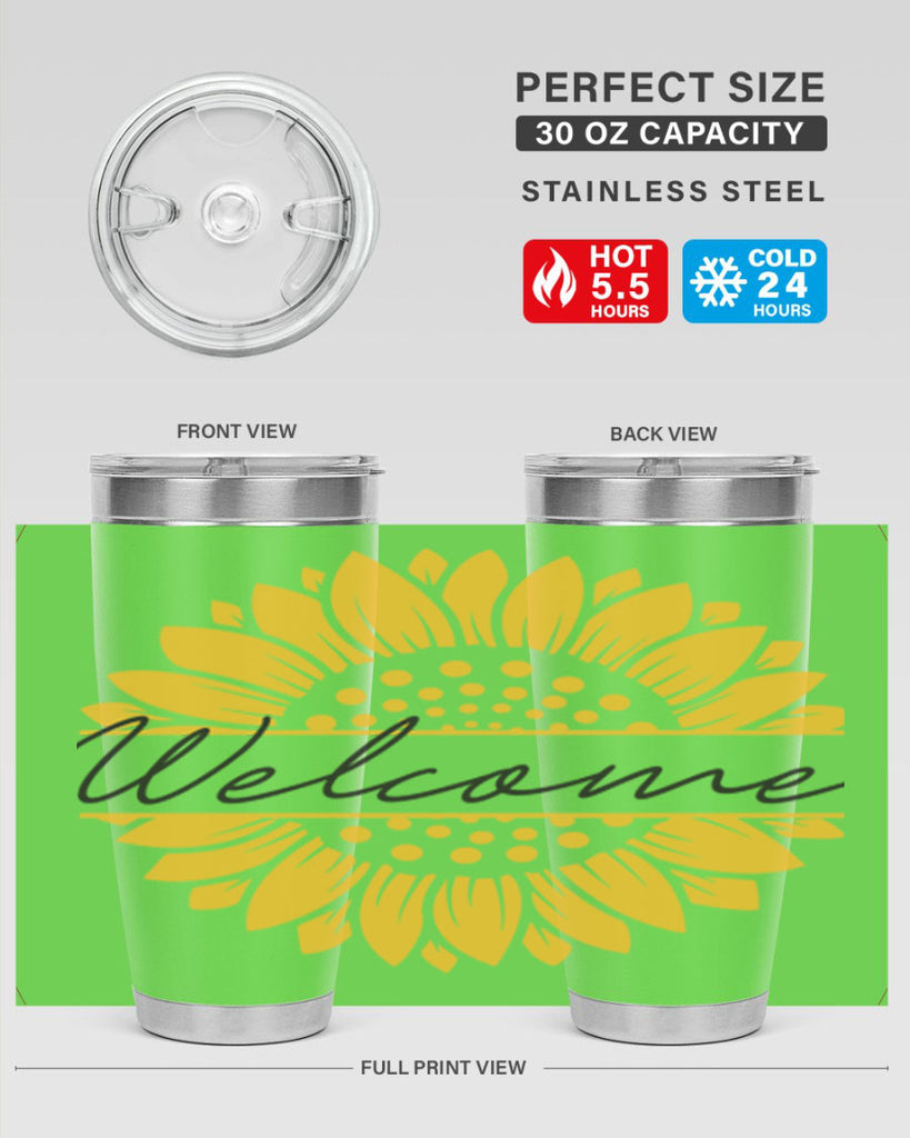 Welcome Sunflower585#- spring- Tumbler