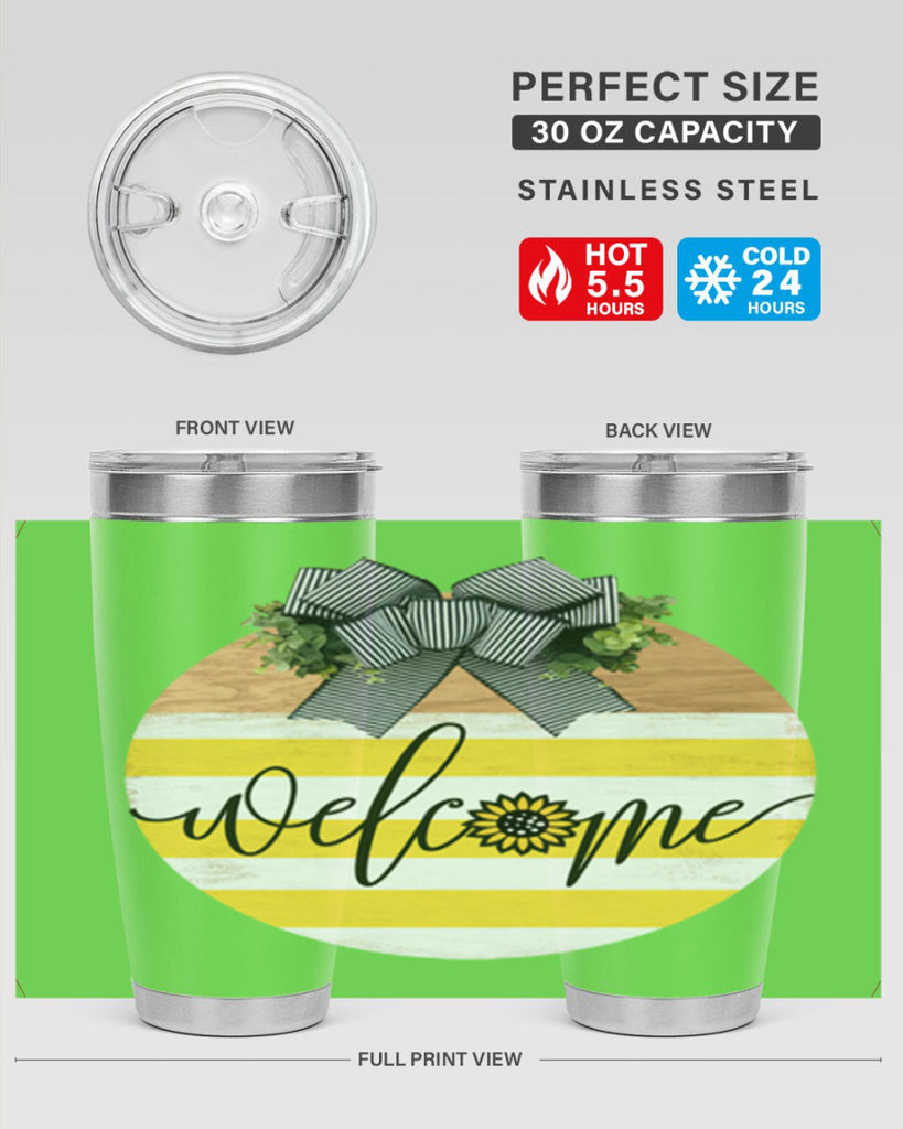 Welcome with sunflower Mockup591#- spring- Tumbler