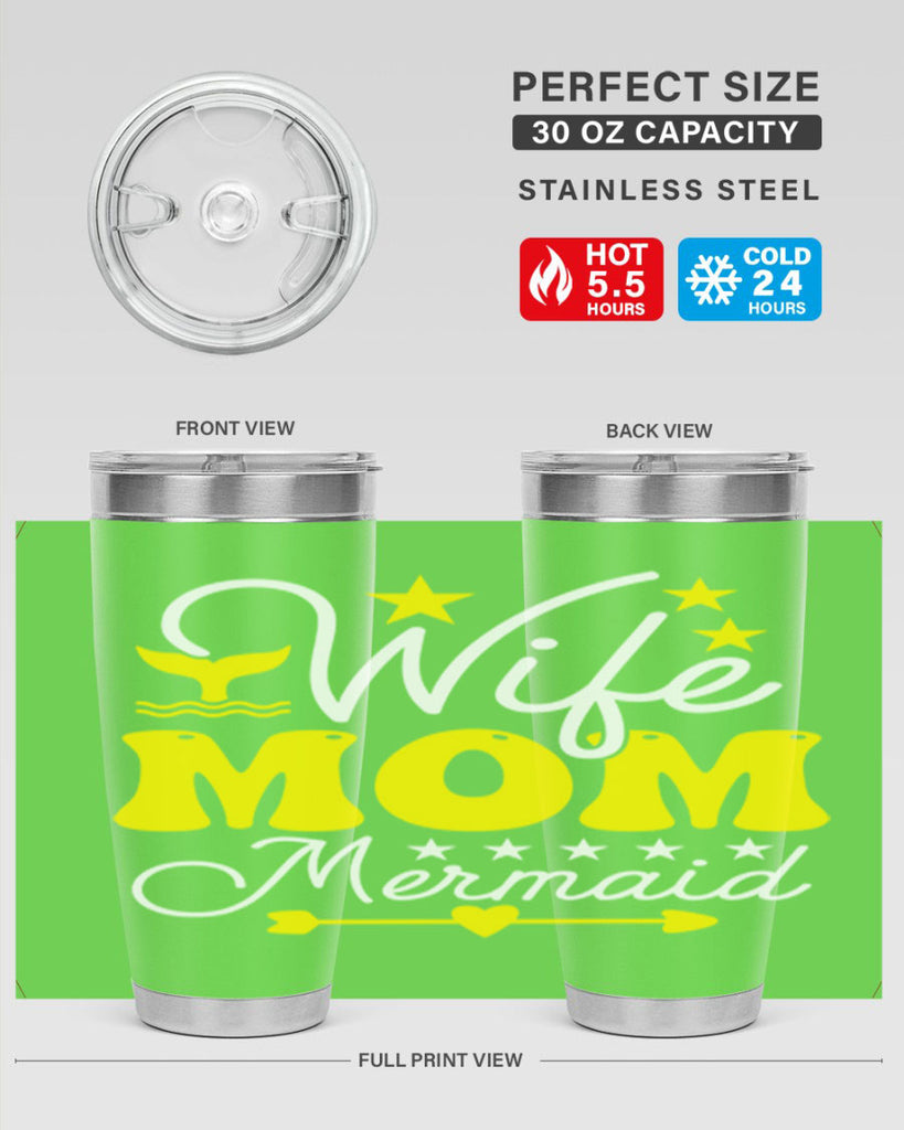 Wife Mom Mermaid 669#- mermaid- Tumbler