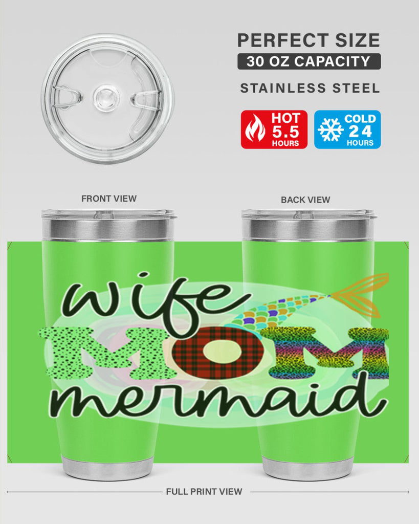 Wife Mom Mermaid 674#- mermaid- Tumbler
