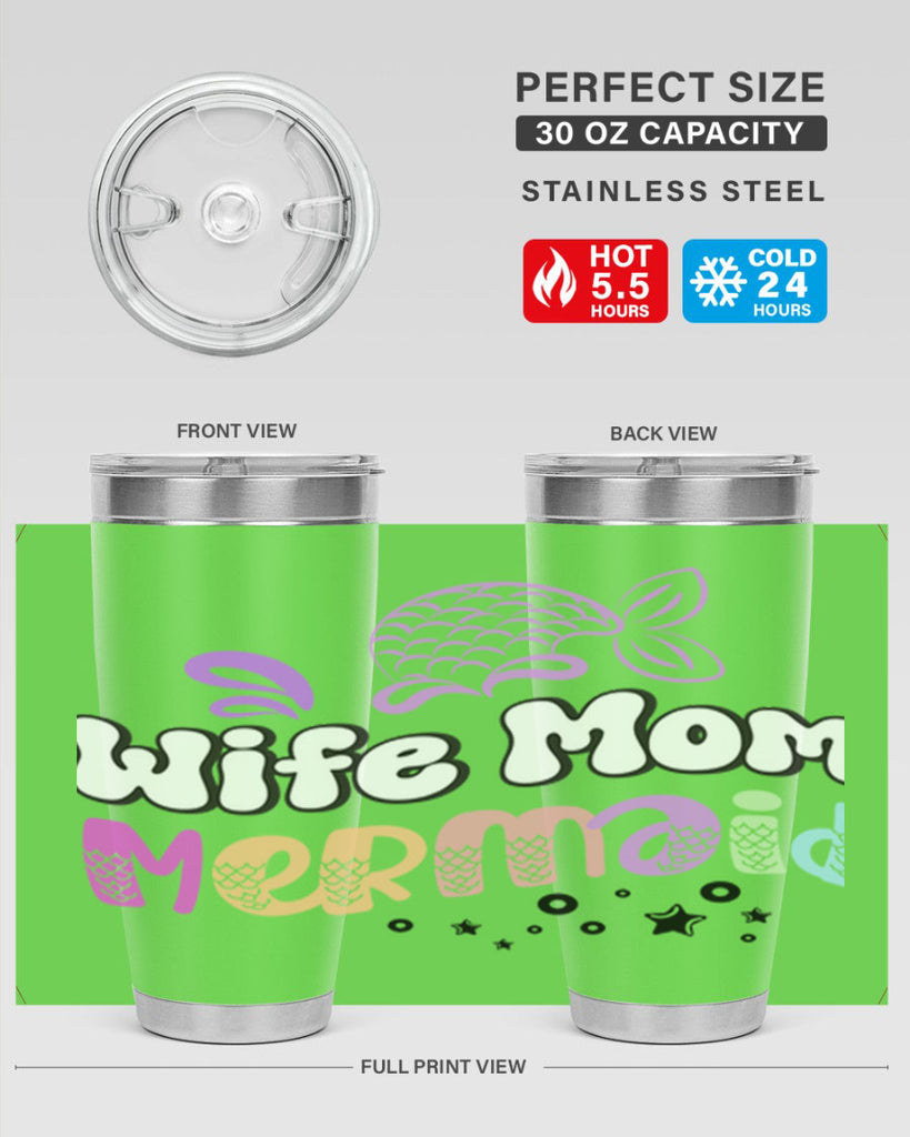 Wife Mom Mermaid 676#- mermaid- Tumbler