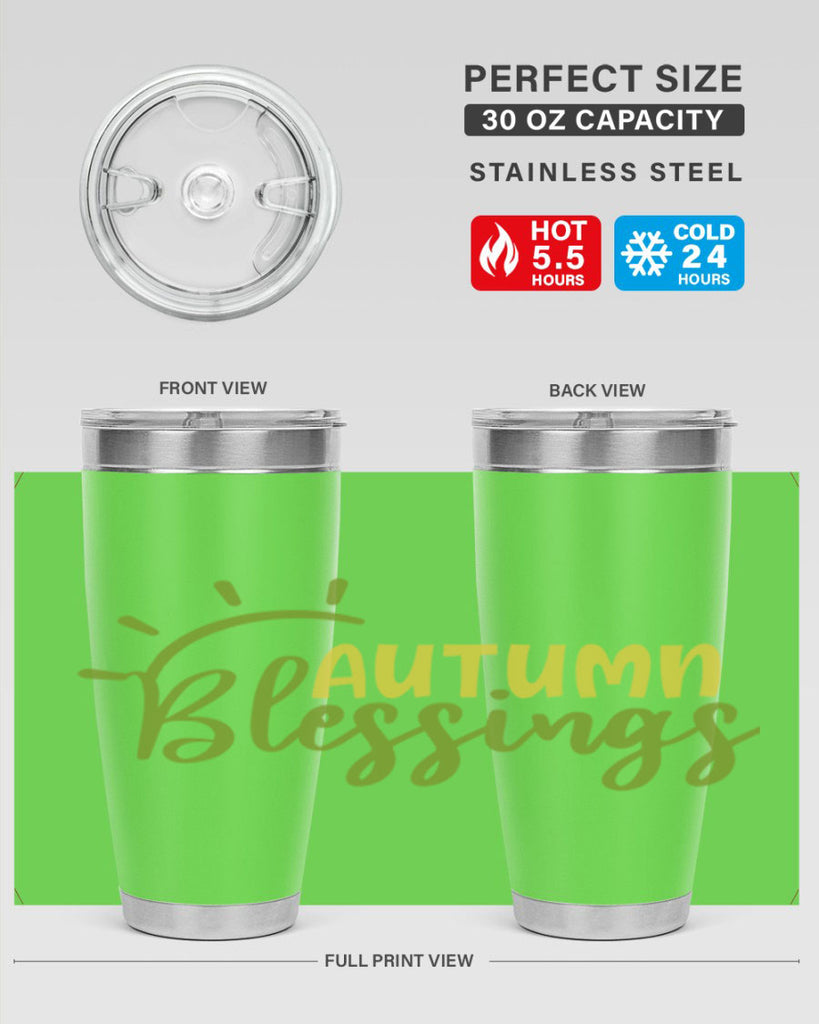 autumn blessings 66#- thanksgiving- Tumbler
