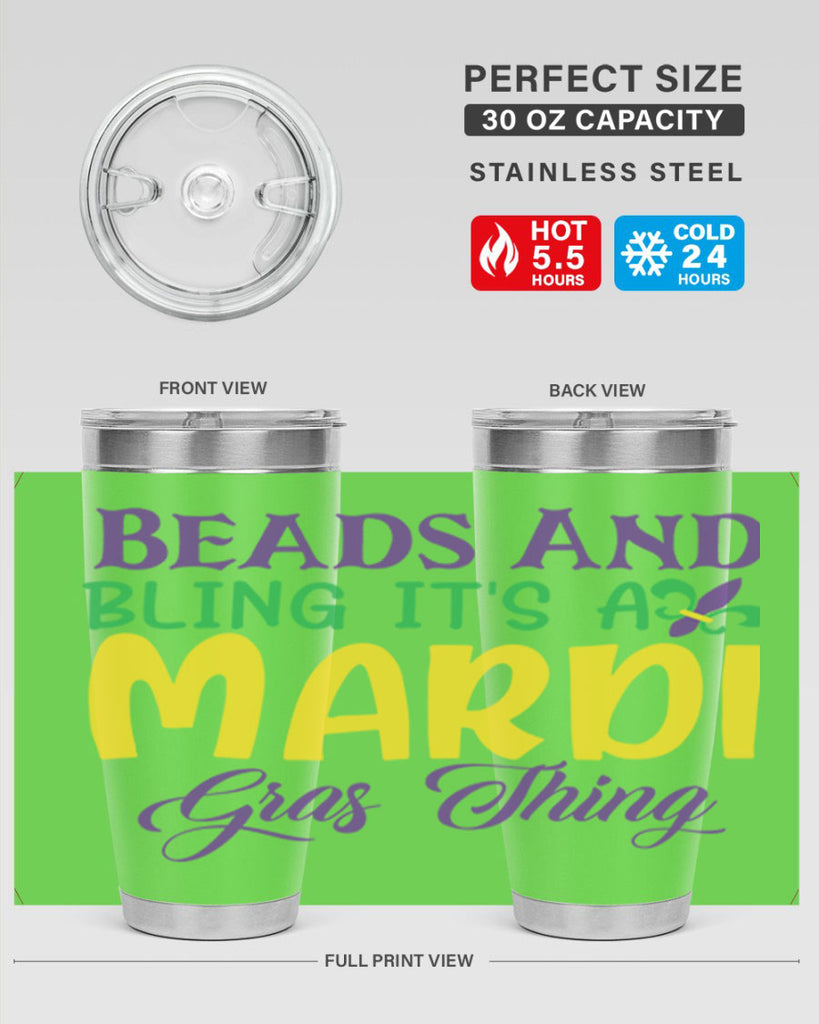 beads and bling its a mardi gras thing 86#- mardi gras- Tumbler