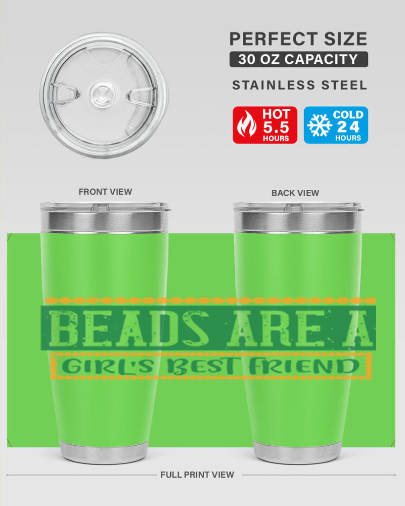 beads are a girls best friend 29#- mardi gras- Tumbler