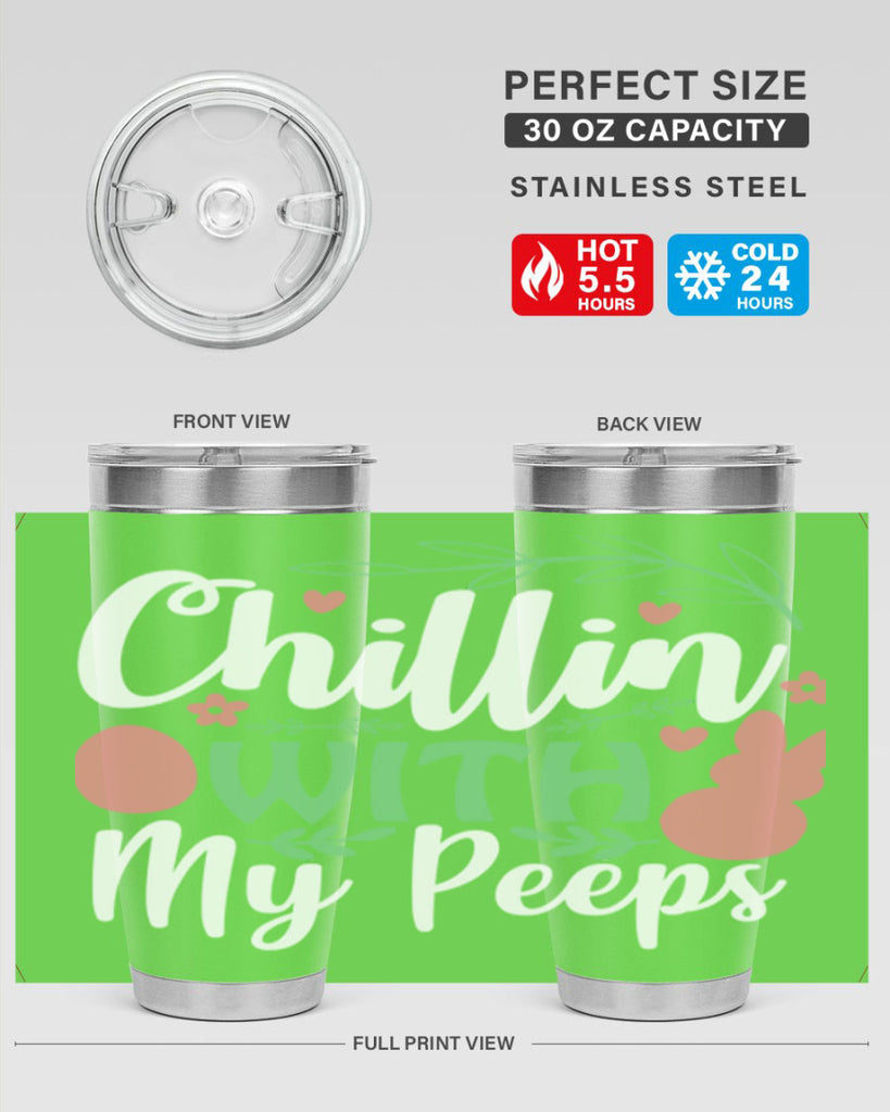 chillin with my peeps 98#- easter- Tumbler