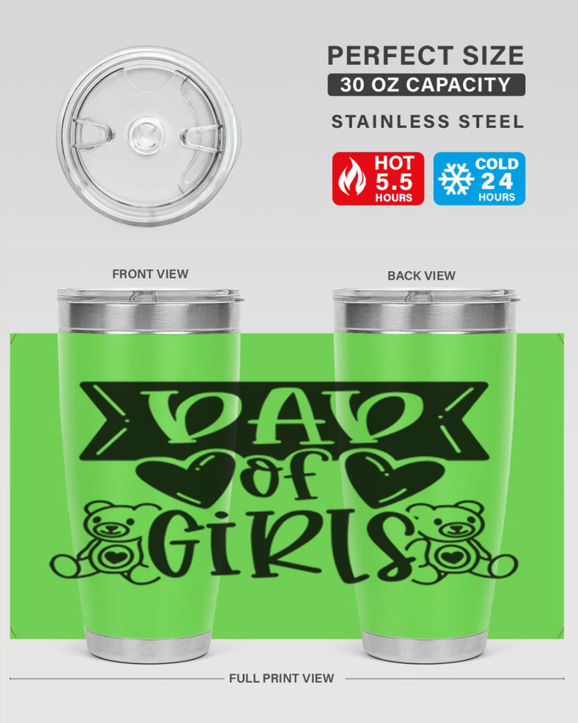 dad of girls 60#- fathers day- Tumbler