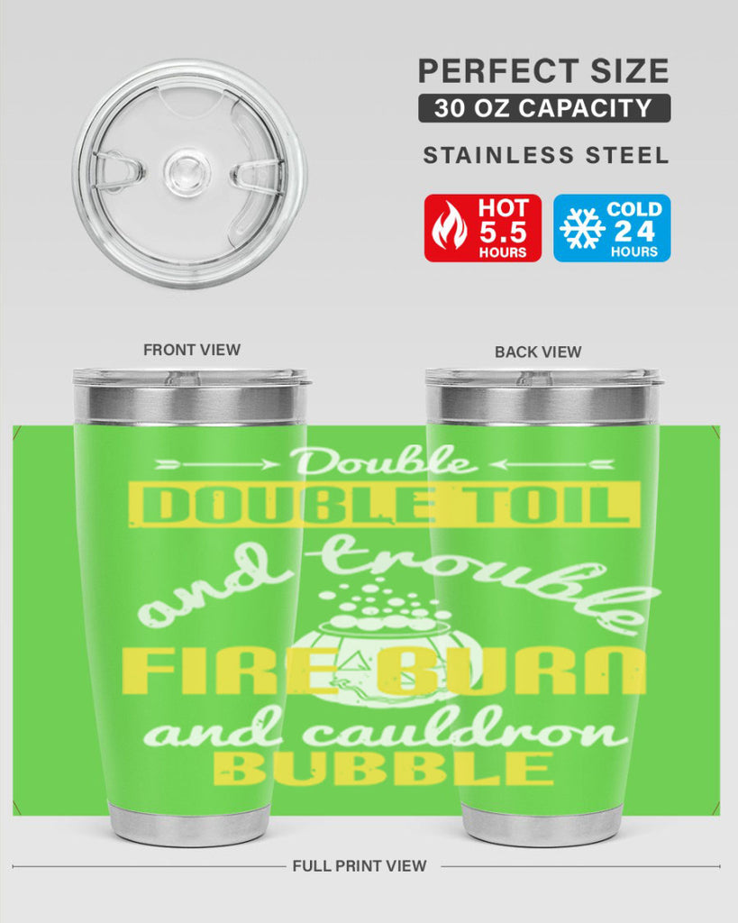 double double toil and 115#- halloween- Tumbler