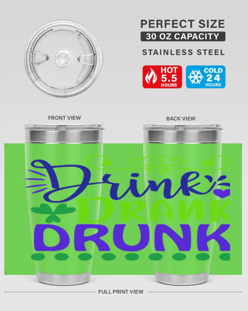 drink drank drunk 22#- mardi gras- Tumbler