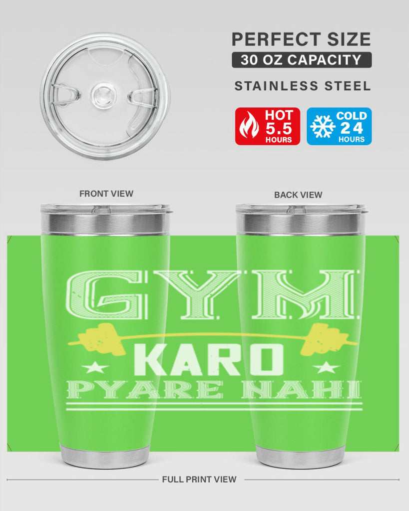 gym karo pare nahi 9#- gym- Tumbler