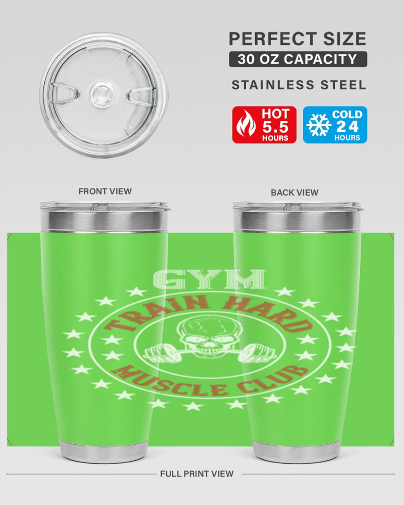 gym train hard mucle club 95#- gym- Tumbler