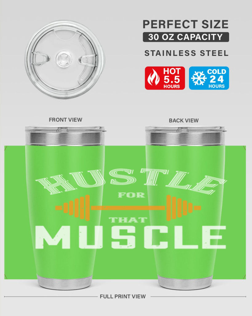 hustel for that muscle 92#- gym- Tumbler