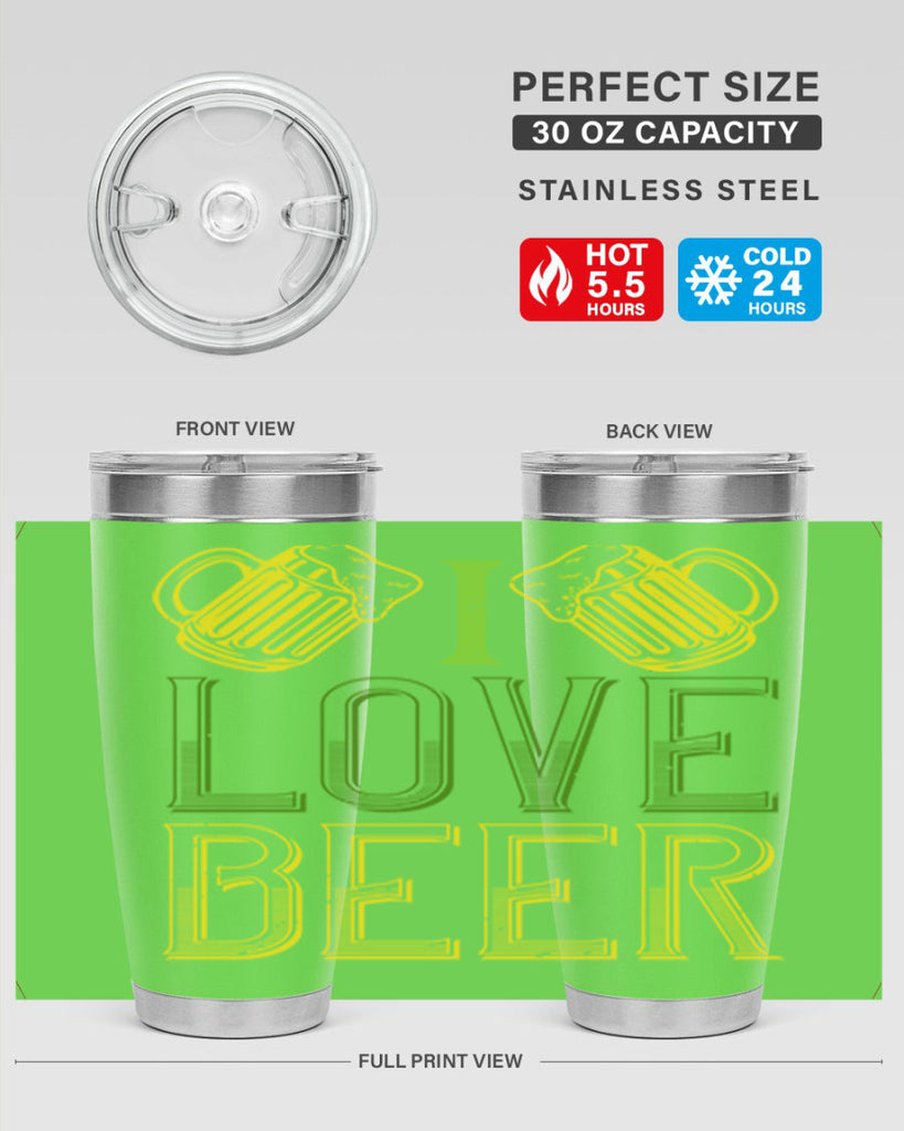 i love beer Style 134#- St Patricks Day- Tumbler