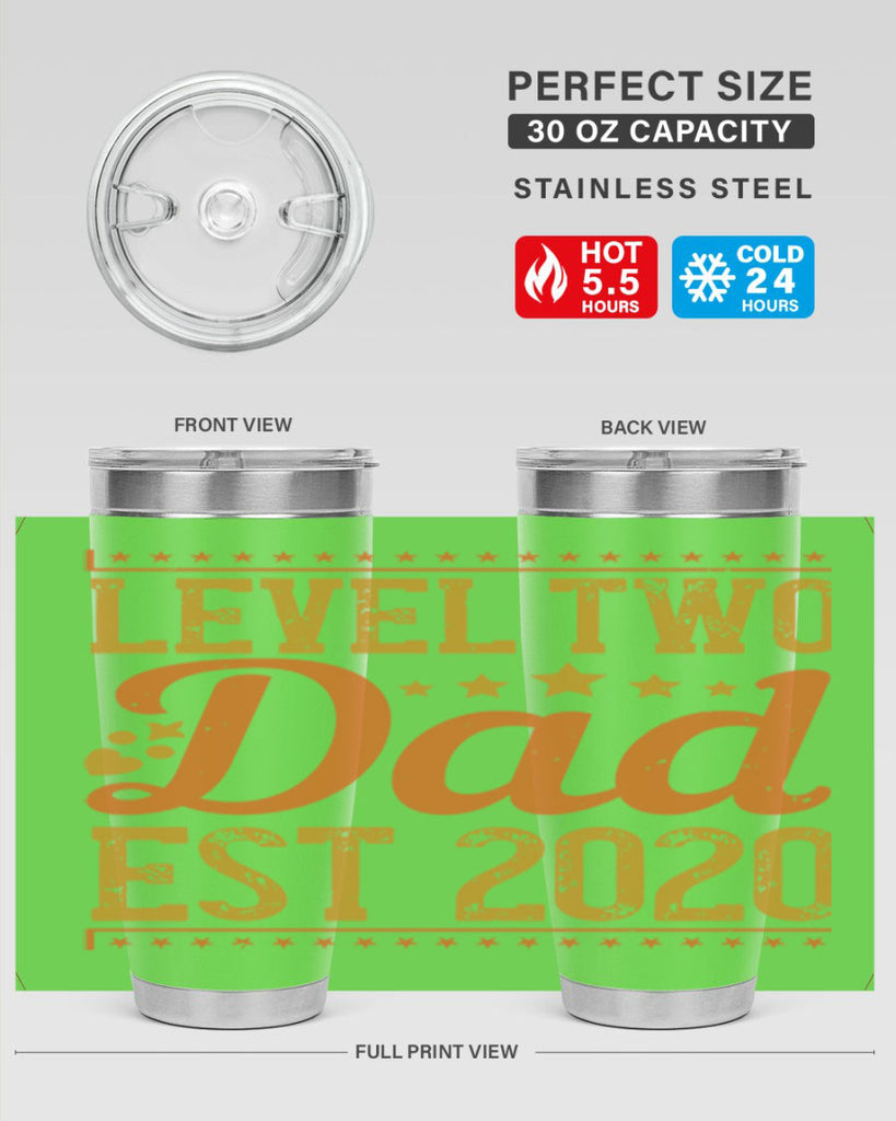 level dad est 189#- fathers day- Tumbler