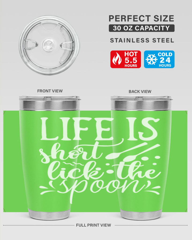 life is short lick the spoon 25#- kitchen- Tumbler