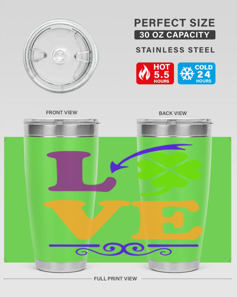 love 18#- mardi gras- Tumbler