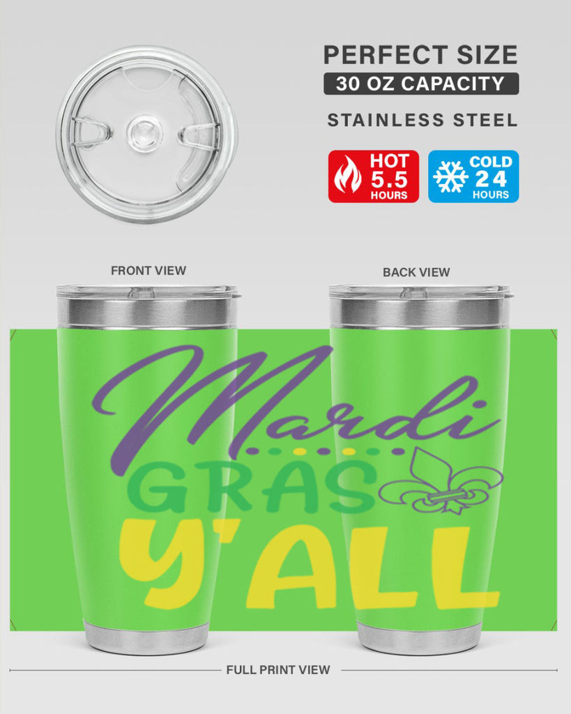 mardi gras yall 77#- mardi gras- Tumbler