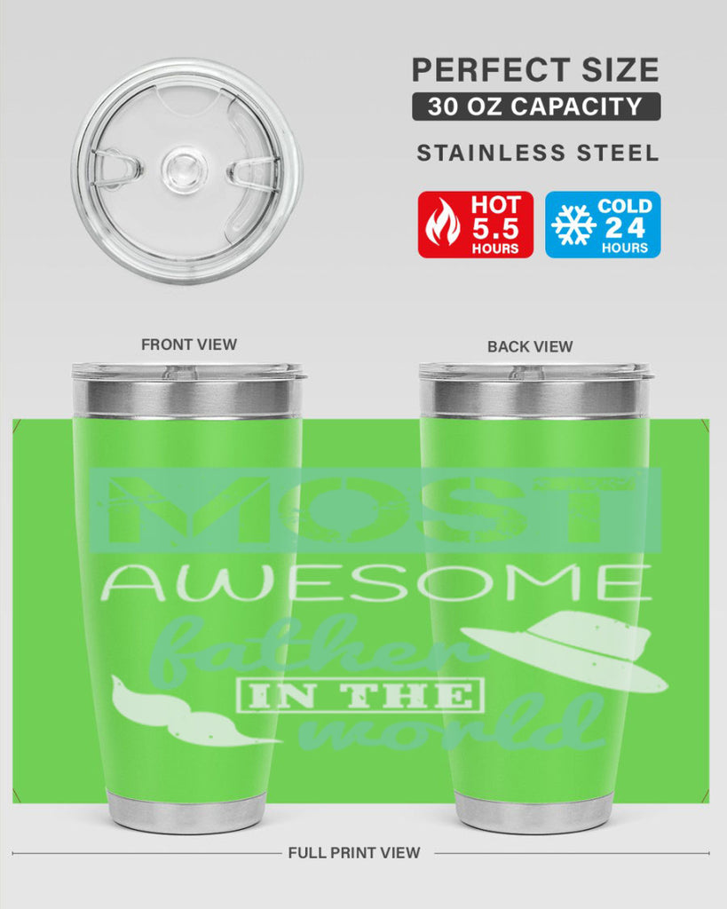 most awesome father 191#- fathers day- Tumbler