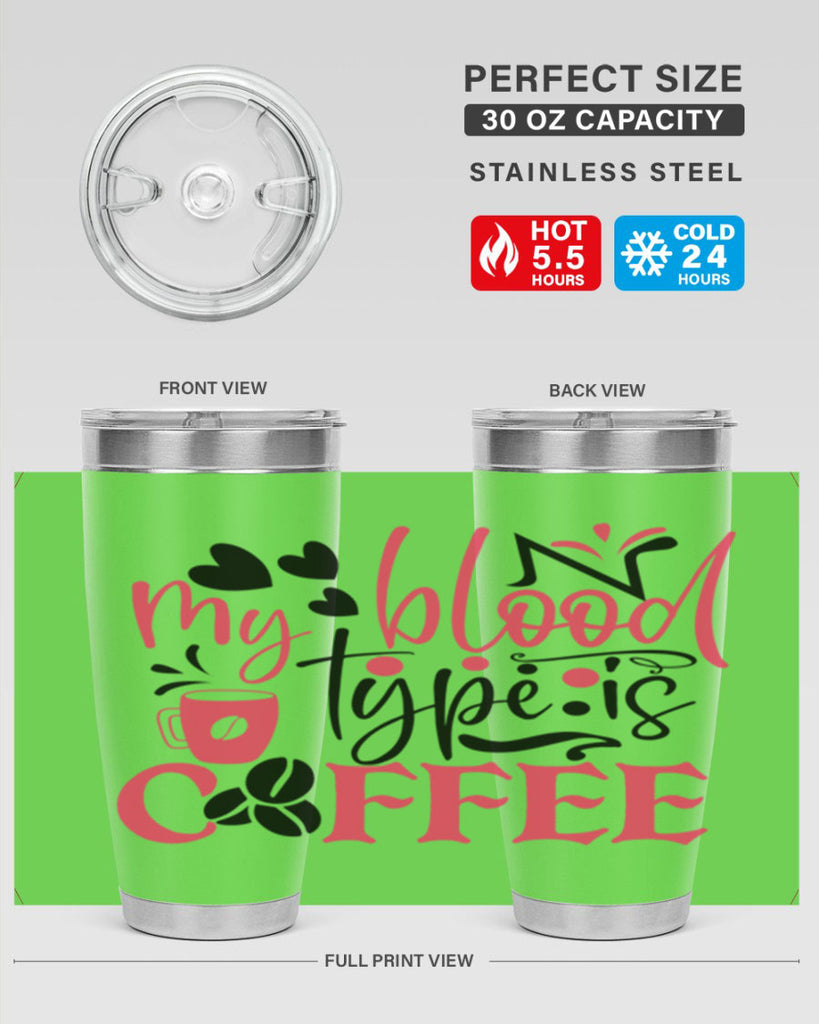 my blood type is coffee Style Style 129#- nurse- tumbler