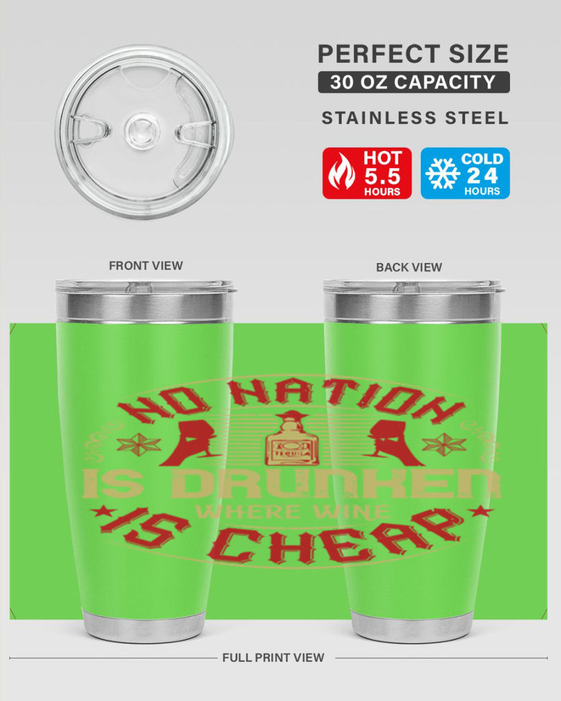 no nation is drunken where wine is cheap 32#- drinking- Tumbler