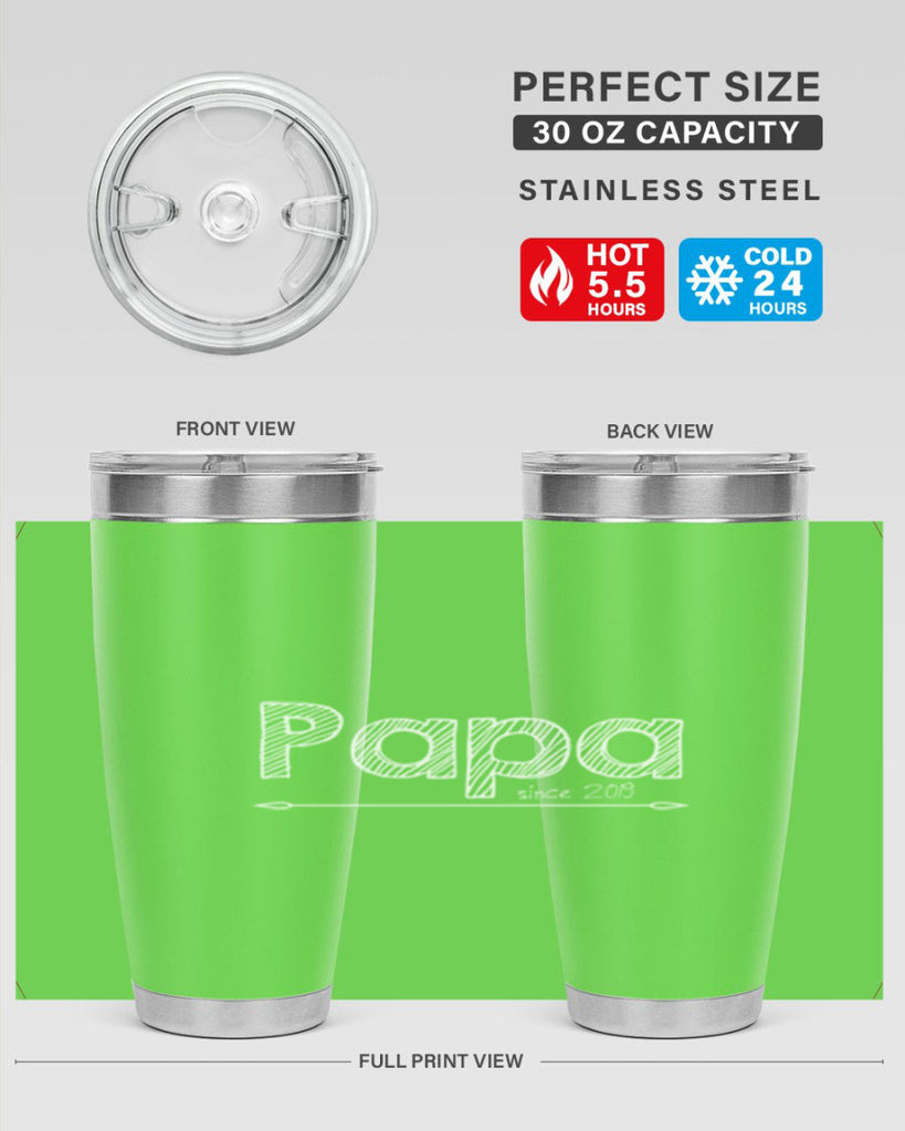 papa since K 130#- grandpa - papa- Tumbler