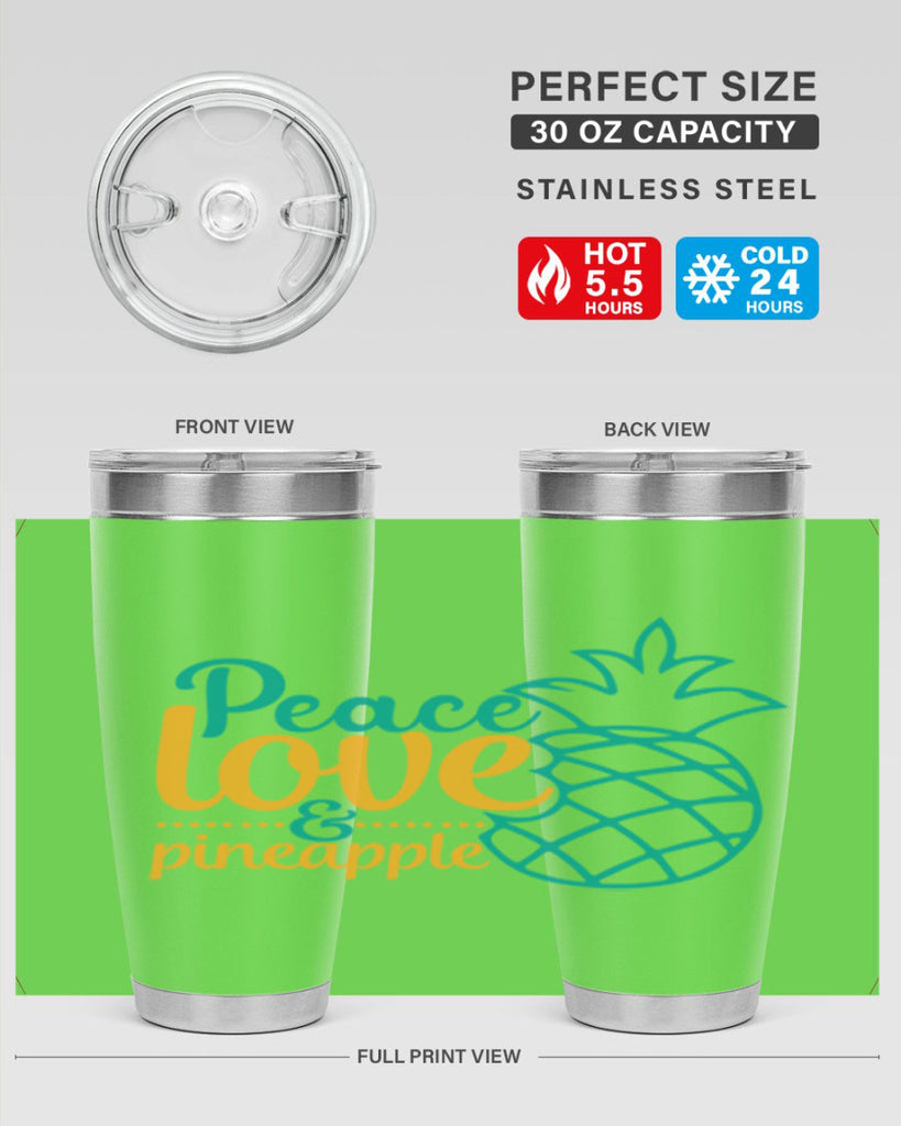 peace love pineapple Style 82#- summer- Tumbler