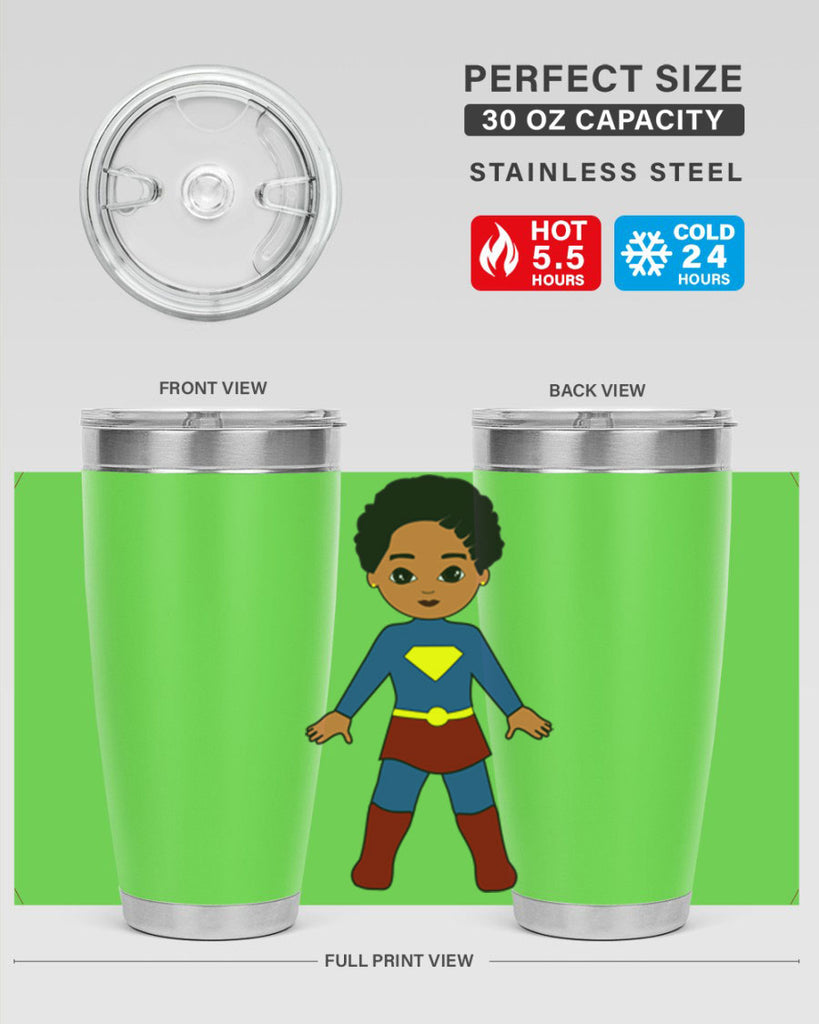 super kid 3#- black men - boys- tumbler