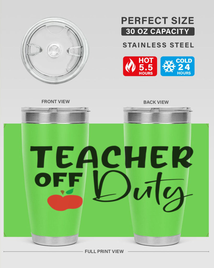 teacher off duty Style 140#- teacher- tumbler