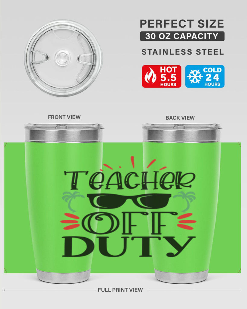 teacher off duty Style 142#- teacher- tumbler