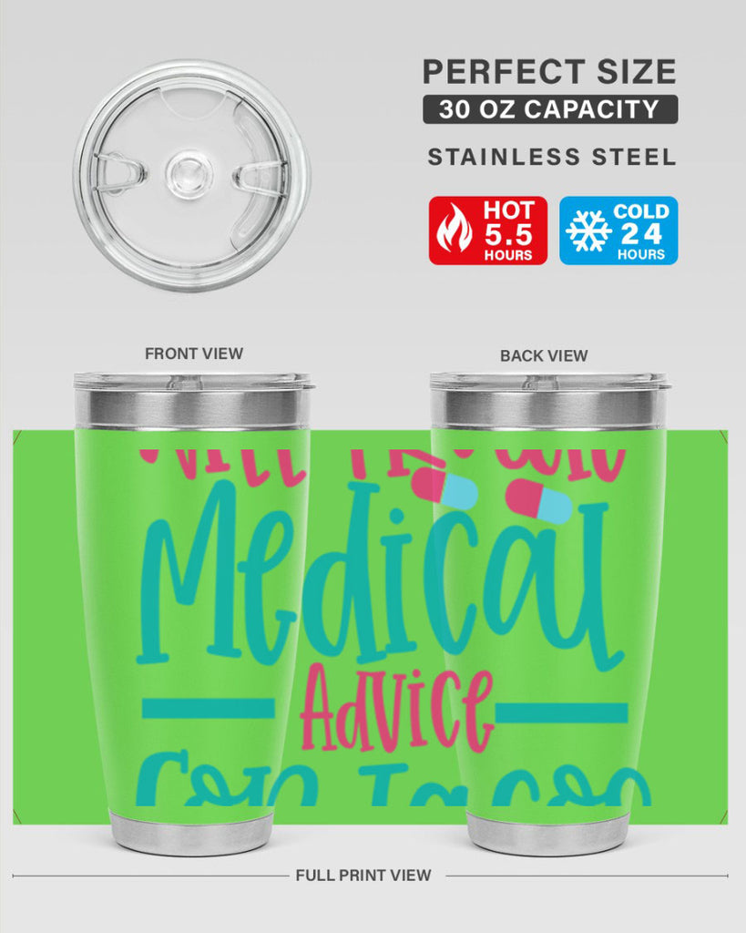 will trade medicau advice for tacos Style Style 8#- nurse- tumbler