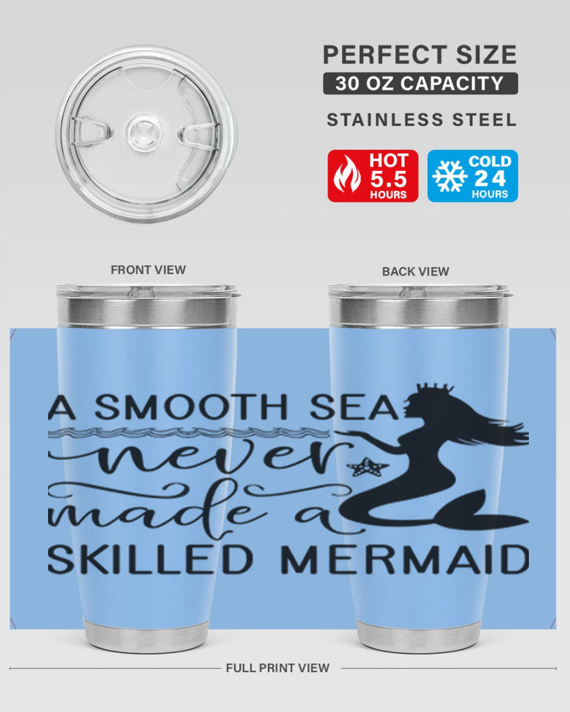 A smooth sea never made 12#- mermaid- Tumbler