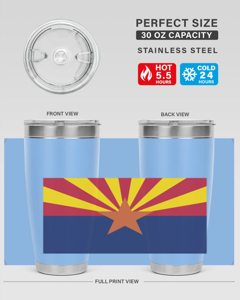 Arizona 49#- Us Flags- Tumbler