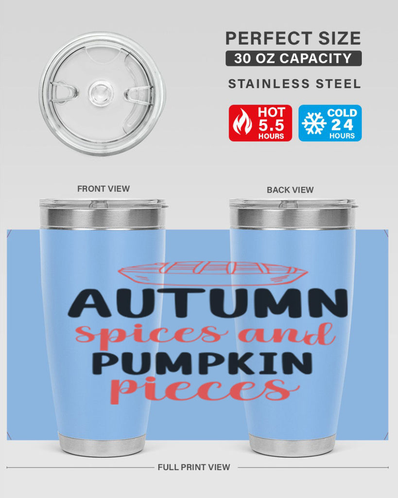 Autumn spices and pumpkin pieces 32#- fall- Tumbler