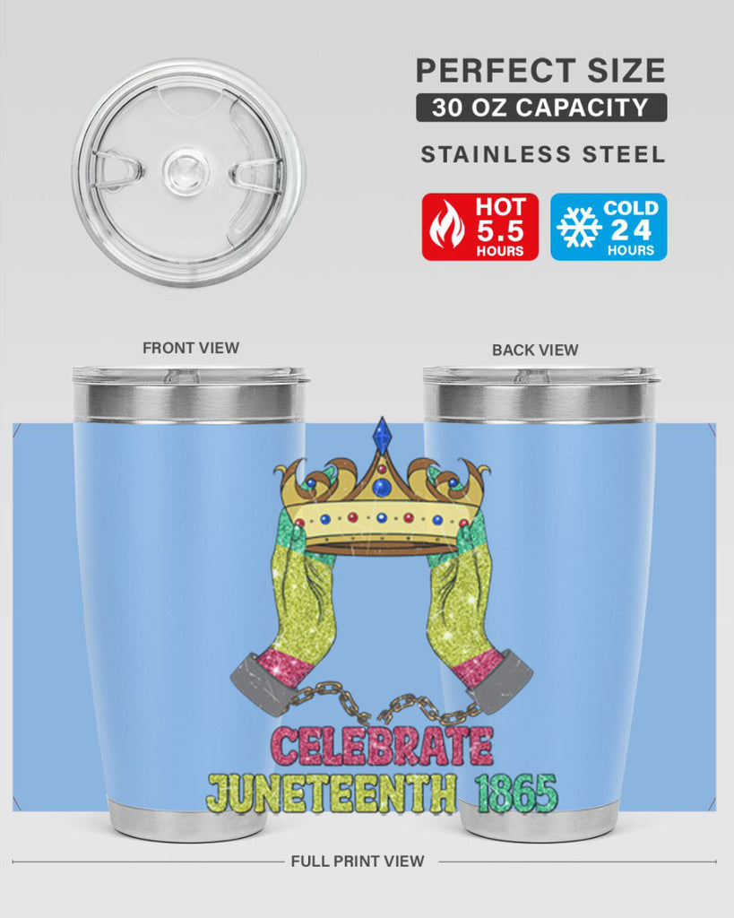 Celebrate Juneteenth 1865 Crown Designs 2#- Juneteenth- tumbler